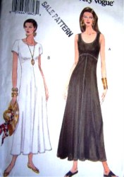 8936 EZ VOG LONG EMPIRE KNIT DRESS SLVS/SS PATTERN 8, 14-18